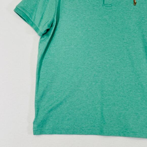 POLO Ralph Lauren Shirt Mens XL Green Short Sleeve Soft Custom Slim Fit PONY - Picture 5 of 7